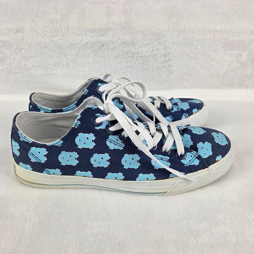 Row One UNC Tar Heels Sneakers Women's 7.5 Men's 6 Blue White Low Top Shoes - Picture 6 of 10
